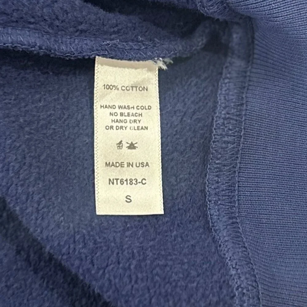 (NWOT) NLT Cotton-Fleece Boxy Garment-Dye Sleeveless Sweatshirt Vest (True Navy) - Picture 15 of 16